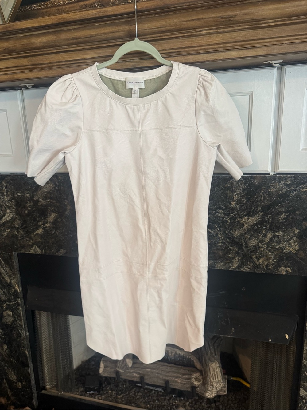 Lavender Brown Pale Ivory Mini Dress